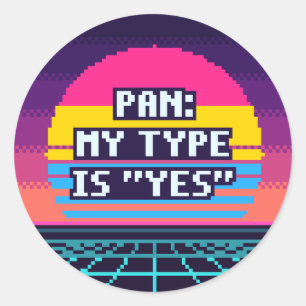 Pan: Min typ är Ja Stolt Pixel Klistermärke