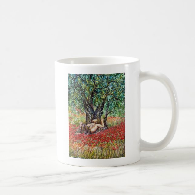 PAN, OLIVE TRÄD OCH POPY FÄLT KAFFEMUGG (Höger)