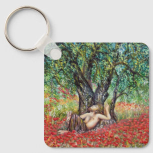 PAN, OLIVE TRÄD OCH POPY FÄLT NYCKELRING