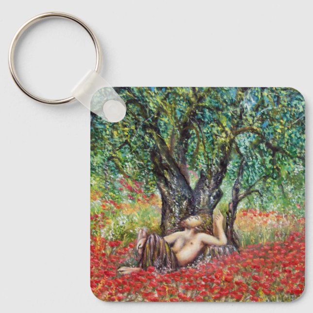 PAN, OLIVE TRÄD OCH POPY FÄLT NYCKELRING (Framsida)