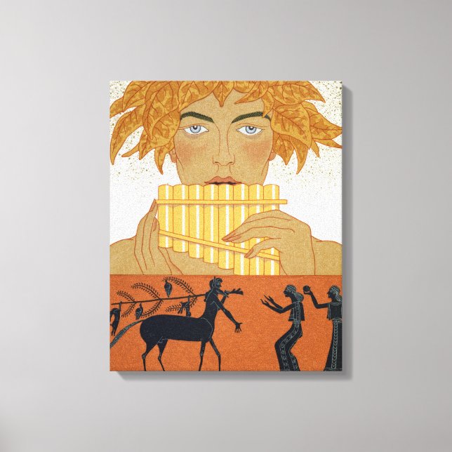 Pan Piper, illustration från "Les Mythes" av Paul Canvastryck (Framsida)