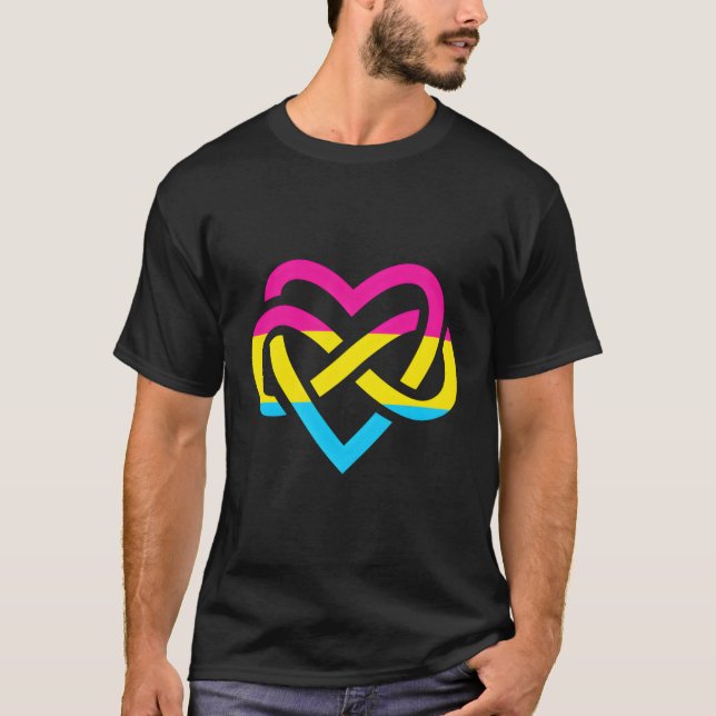 Pan Poly Proud Polyamory Pride Infinity Symbol Pan T Shirt (Framsida)