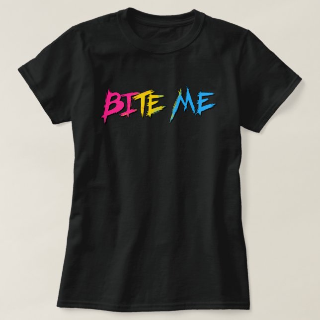 Pan Pride Bita mig T Shirt (Design framsida)