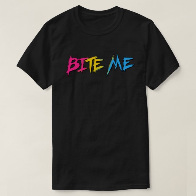 Pan Pride Bita mig T Shirt (Design framsida)