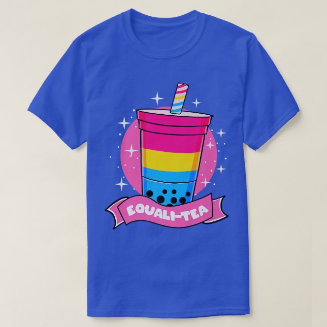 Pan Pride Bubble Tea Pansexual 1463 T Shirt (Design framsida)