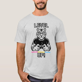 Pan Pride Gaymer Tiger Level Up Tröja - Gamer T-sh