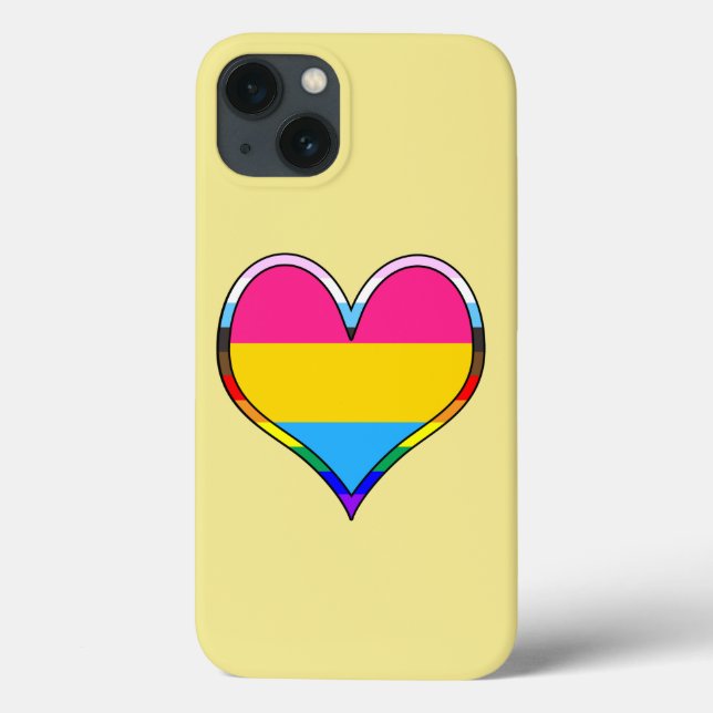 Pan Pride Heart Fodral-Mate iphone case (Baksida)