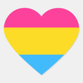 Pan Pride Heart Sticker Hjärtformat Klistermärke