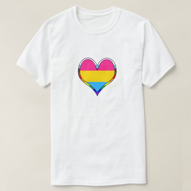 Pan Pride Heart T-Shirt (Design framsida)