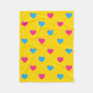 Pan Pride Hearts Fleecefilt