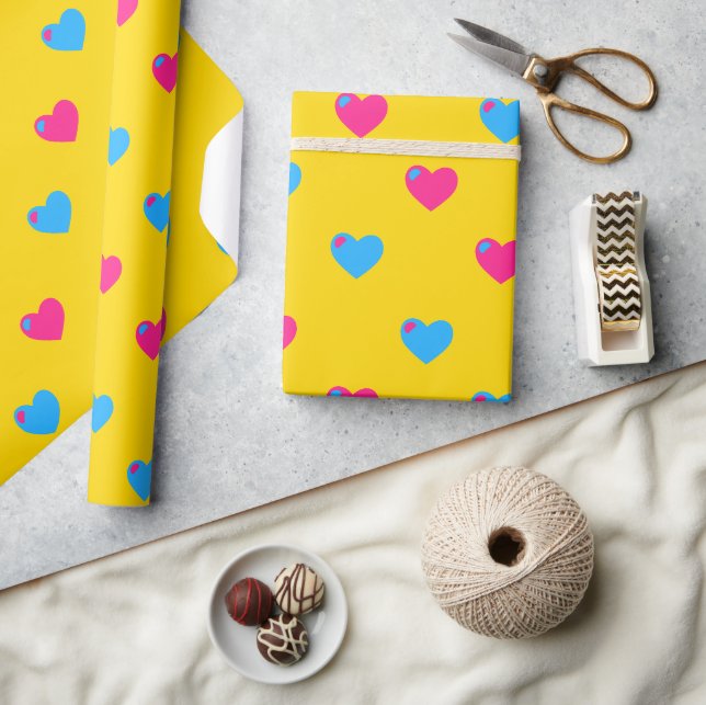Pan Pride Medium Hearts Presentpapper (Hantverk)