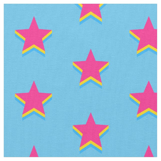 Pan pride-stjärnor tyg (Närbild)