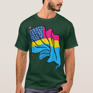 Pan-Pridet, månad US Flagga Panseual Flagga Queer T Shirt