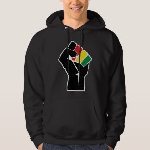 Panafrikansk flagga Näve, Afroamerikansk Svart his Hoodie