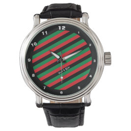 Panafrikansk Flagga och Unia-symbol/sportfantast Armbandsur