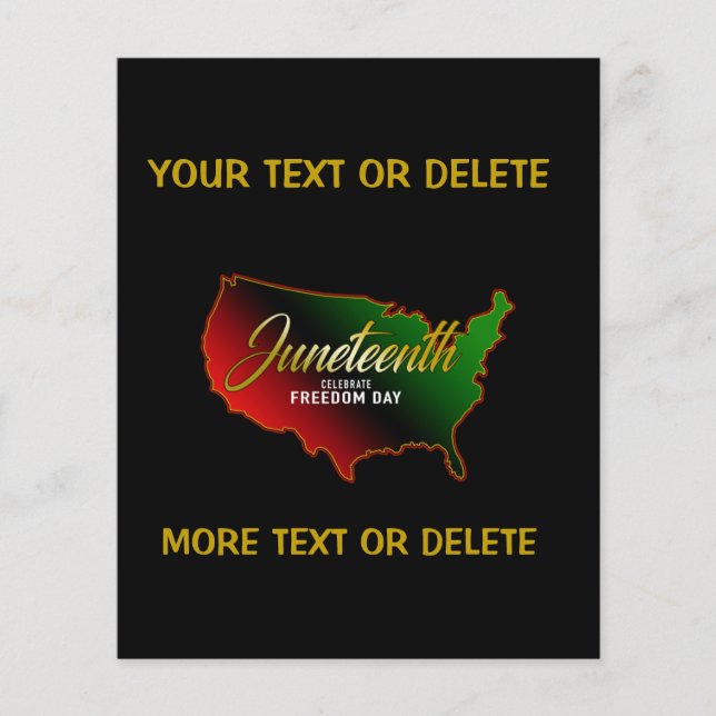 Panafrikansk, Juneteenth Flyer (Framsidan)