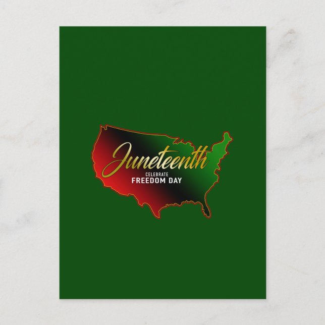 Panafrikansk, Juneteenth-kort Vykort (Framsida)