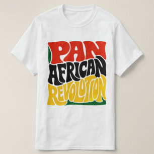 Panafrikansk revolution retro typografi design t shirt