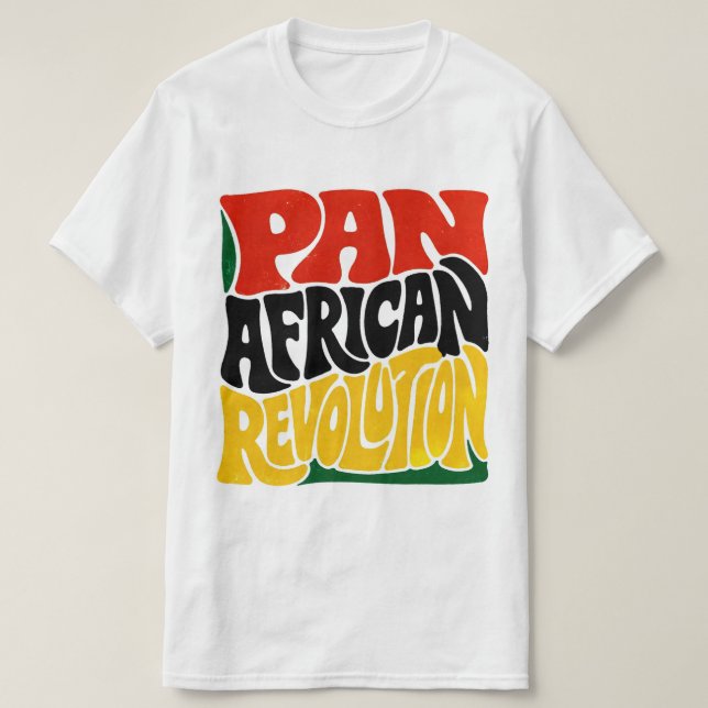 Panafrikansk revolution retro typografi design t shirt (Design framsida)