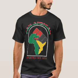 Panafrikansk stolthet - Afrikakarta näve med kraft T Shirt