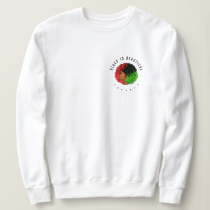 Panafrikansk svart flicka kvinna röd grön stolthet t shirt