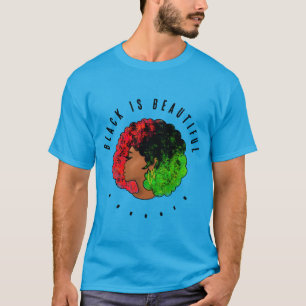 Panafrikansk svart flicka kvinna röd grön stolthet t shirt