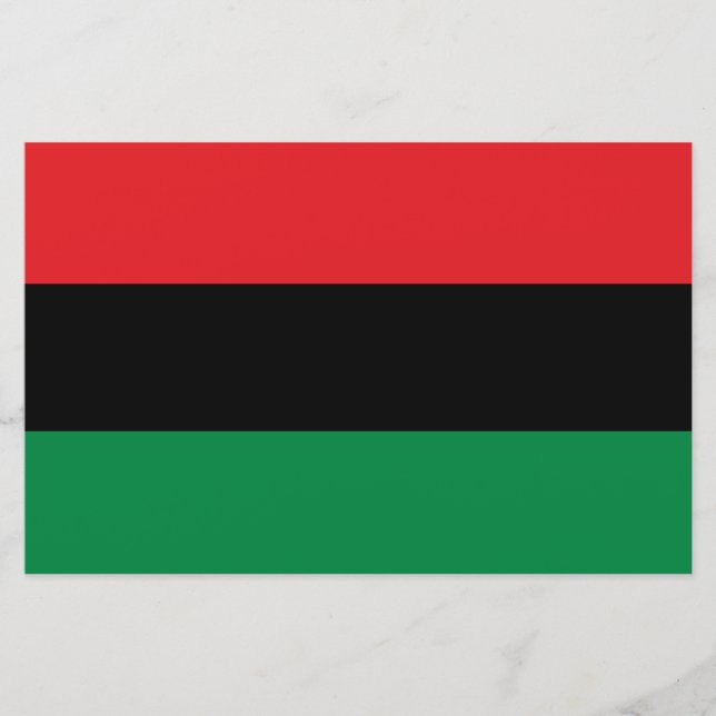 Panafrikanska Flagga Brevpapper (Framsida)