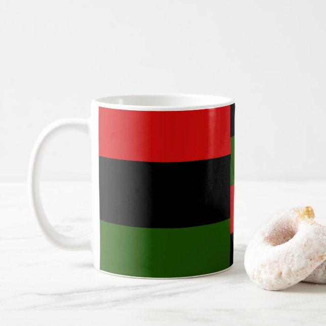 Panafrikanska Flagga Kaffemugg (Med munk)