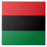 Panafrikanska Flagga Kakelplatta<br><div class="desc">Denna utformning omfattar den panafrikanska flagga (även känd som Black Liberation flagga, UNIA-flagga eller den afrikansk-amerikanska flagga), som är en flagga mellan tre färg som består av tre vågräna rött, svart och grönt. Universitetsförbundet för negro Improvement Association and African Communities League (UNIA-ACL) antog det formellt den 13 augusti 1920. Den...</div>
