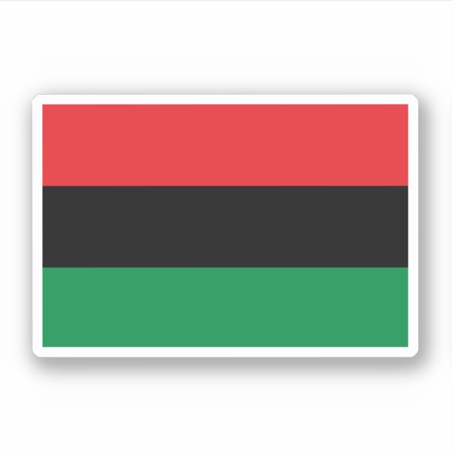 Panafrikanska Flagga Klistermärken (Framsida)