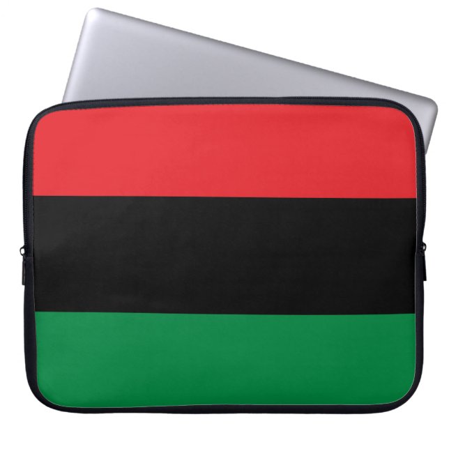Panafrikanska Flagga Laptop Fodral (Framsidan)