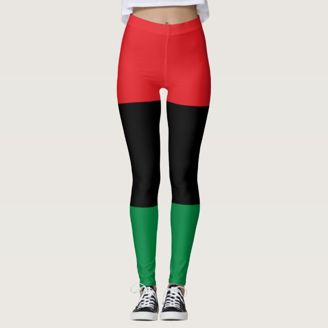 Panafrikanska Flagga Leggings (Framsida)