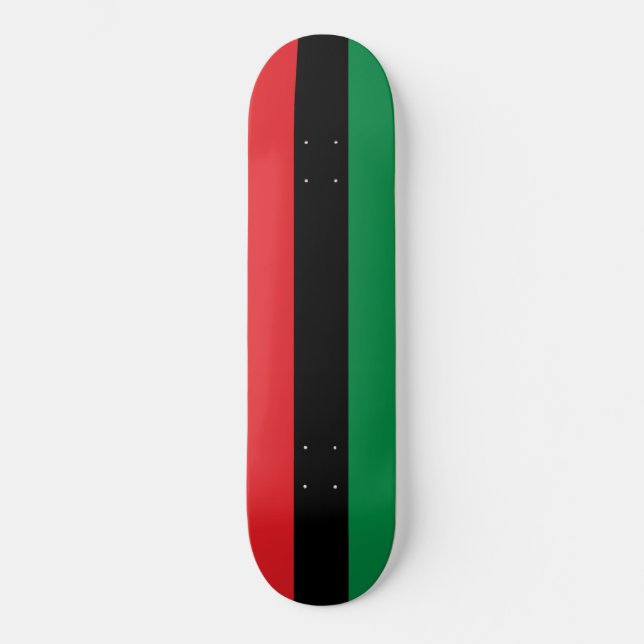 Panafrikanska Flagga Mini Skateboard Bräda 18,5 Cm (Framsida)