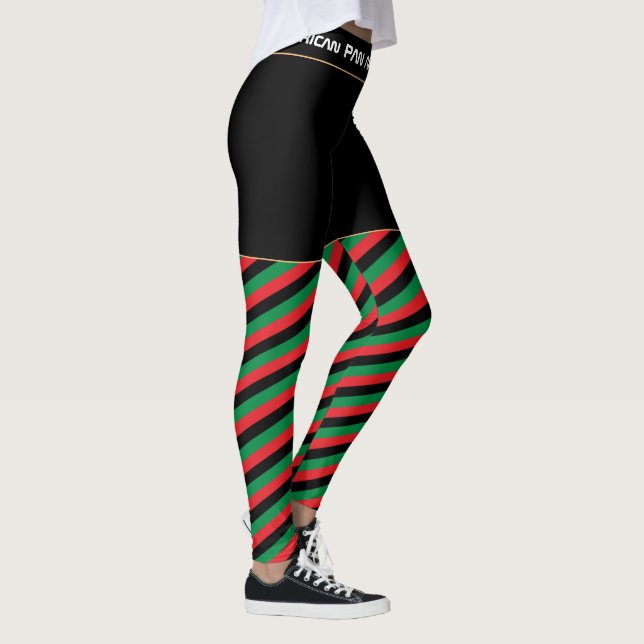 Panafrikanska Flagga- och UNIA-symbolen/sportfanta Leggings (Höger)