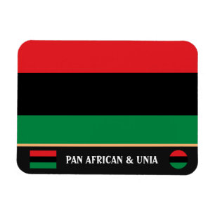 Panafrikanska Flagga- och UNIA-symbolen/sportfanta Magnet
