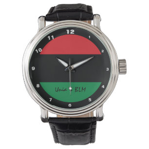 Panafrikanska Flagga- och unionssymboler/sportfant Armbandsur