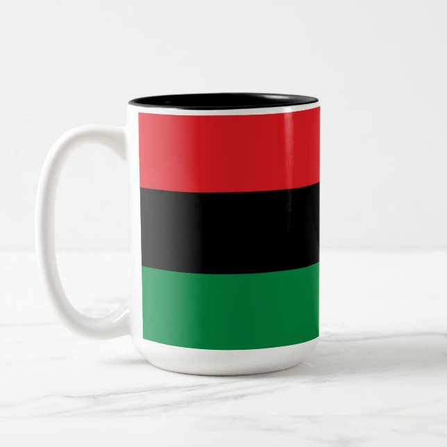 Panafrikanska Flagga Två-Tonad Mugg (Vänster)