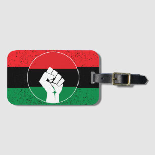 Panafrikanska flaggan Knut, Afroamerikansk Svart h Bagagebricka