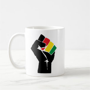 Panafrikanska flaggan Knut, Afroamerikansk Svart h Kaffemugg