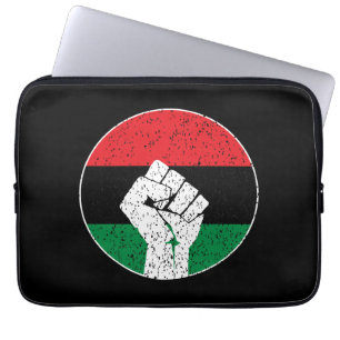 Panafrikanska flaggan Knut, Afroamerikansk Svart h Laptop Fodral