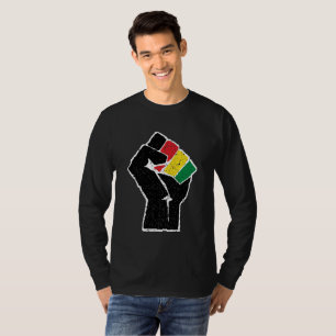 Panafrikanska flaggan Knut, Afroamerikansk Svart h T Shirt