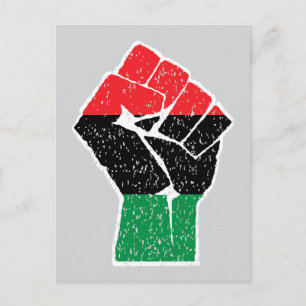 Panafrikanska flaggan Knut, Afroamerikansk Svart h Vykort