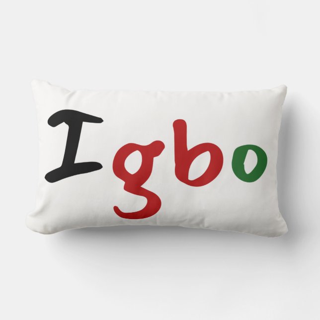 Panafrikanska Igbo Lumbarkudde (Framsida)