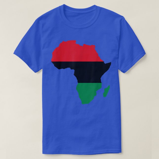 Panafrikanska kontinenten i Afrika Flagga vid Kart T Shirt (Design framsida)