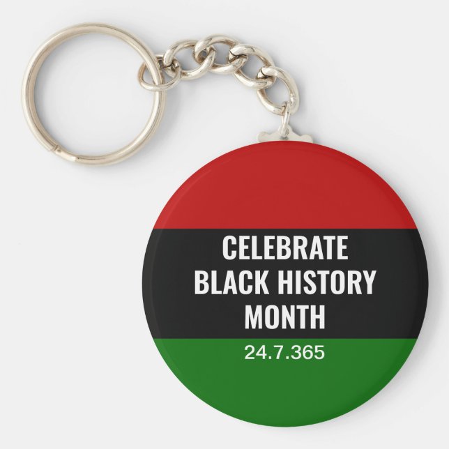 Panafrikanska svarta historikmånad nyckelring (Framsidan)