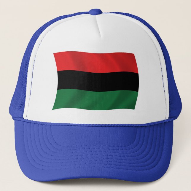 Panafrikanska (UNIA) Flagga Hatt Truckerkeps (Framsida)