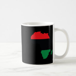 Panafrikanska Unia Flagga Kart Kontinent Svart His Kaffemugg