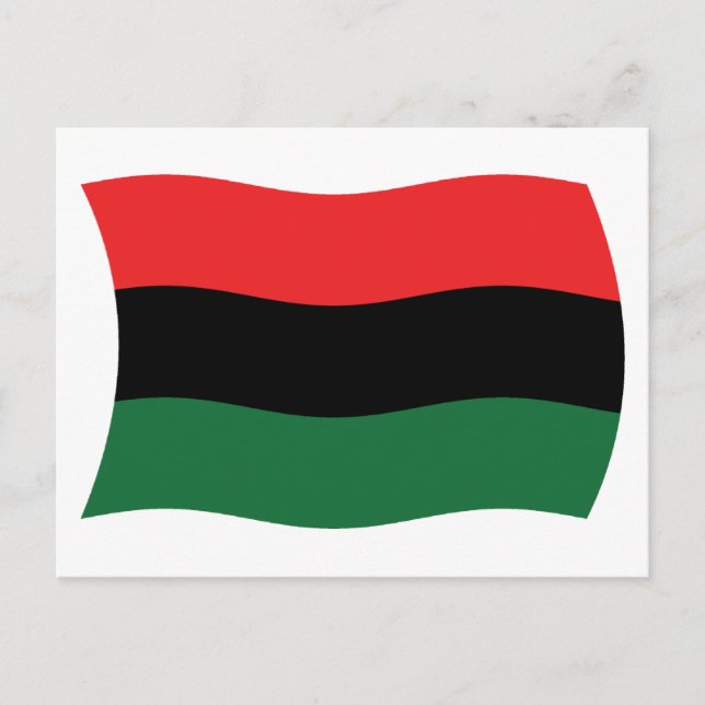 Panafrikanska (UNIA) Flagga Postkort Vykort (Framsida)
