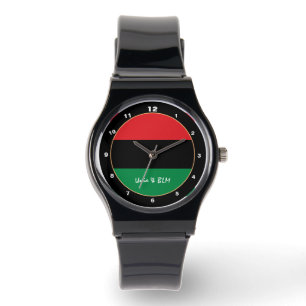Panafrikanska, Unia Flagga Symbol trendig mode Armbandsur