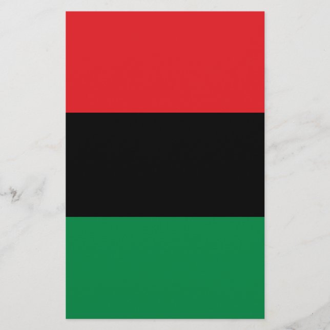 Panafrikanska UNIA-flaggan Flygblad (Framsidan)
